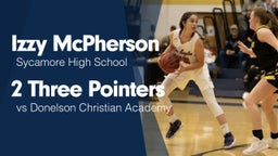 2 Three Pointers vs Donelson Christian Academy 