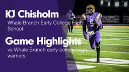 Game Highlights vs Whale Branch early college high warriors
