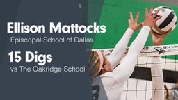 15 Digs vs The Oakridge School
