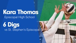 6 Digs vs St. Stephen's Episcopal School