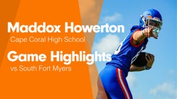 Game Highlights vs South Fort Myers