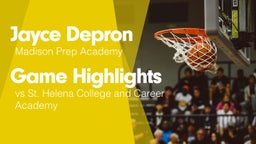 Game Highlights vs St. Helena College and Career Academy
