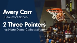 2 Three Pointers vs Notre Dame-Cathedral Latin 