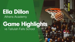Game Highlights vs Tallulah Falls School