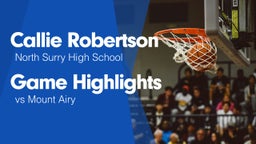 Game Highlights vs Mount Airy 