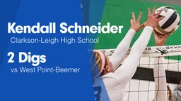 2 Digs vs West Point-Beemer