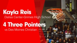 4 Three Pointers vs Des Moines Christian 