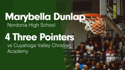 4 Three Pointers vs Cuyahoga Valley Christian Academy 