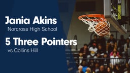 5 Three Pointers vs Collins Hill 