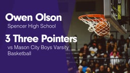 3 Three Pointers vs Mason City Boys Varsity Basketball