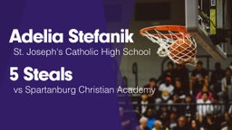 5 Steals vs Spartanburg Christian Academy 