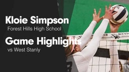 Game Highlights vs West Stanly
