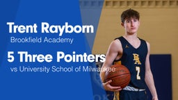 5 Three Pointers vs University School of Milwaukee