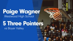 5 Three Pointers vs Boyer Valley 