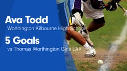 5 Goals vs Thomas Worthington Girls LAX 