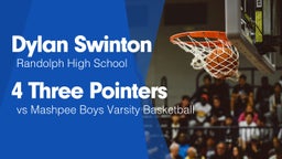4 Three Pointers vs Mashpee Boys Varsity Basketball