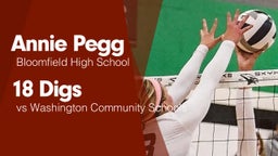 18 Digs vs Washington Community Schools