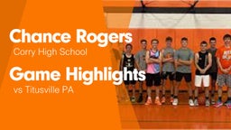 Game Highlights vs Titusville PA