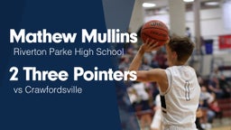 2 Three Pointers vs Crawfordsville 