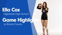 Game Highlights vs Boone County