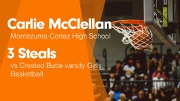 3 Steals vs Crested Butte  varsity Girls Basketball