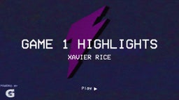 Xavier Rice's highlights Game 1 Highlights 