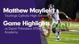 Game Highlights vs David Thibodaux STEM  Magnet Academy