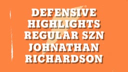 Defensive Highlights Regular Szn