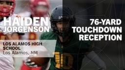 76-yard Touchdown Reception vs Highland  NM