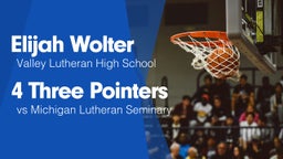 4 Three Pointers vs Michigan Lutheran Seminary 