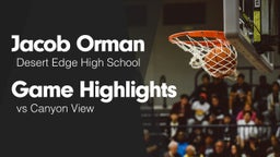 Game Highlights vs Canyon View 