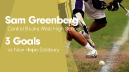 3 Goals vs New Hope-Solebury 
