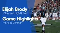 Game Highlights vs Hope Christian