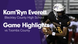 Game Highlights vs Toombs County