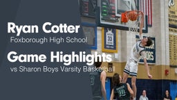 Game Highlights vs Sharon Boys Varsity Basketball