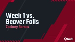 Zachary Barnes's highlights Week 1 vs. Beaver Falls