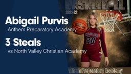 3 Steals vs North Valley Christian Academy