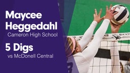 5 Digs vs McDonell Central