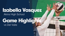 Game Highlights vs Del Valle