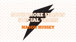 Sophomore Season Special Teams