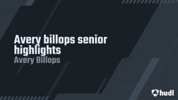 Avery billops senior highlights 