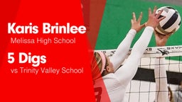 5 Digs vs Trinity Valley School