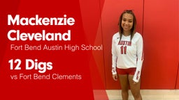 12 Digs vs Fort Bend Clements