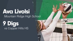 9 Digs vs Copper Hills HS