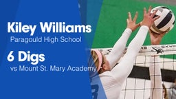6 Digs vs Mount St. Mary Academy