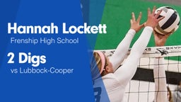 2 Digs vs Lubbock-Cooper