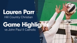 Game Highlights vs John Paul II Catholic 