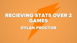 recieving stats over 2 games