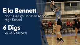 6 Digs vs Cary Crowns