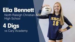 4 Digs vs Cary Academy